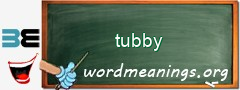 WordMeaning blackboard for tubby